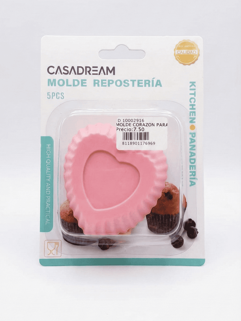 MOLDE CORAZON SILICONA PANADERIA