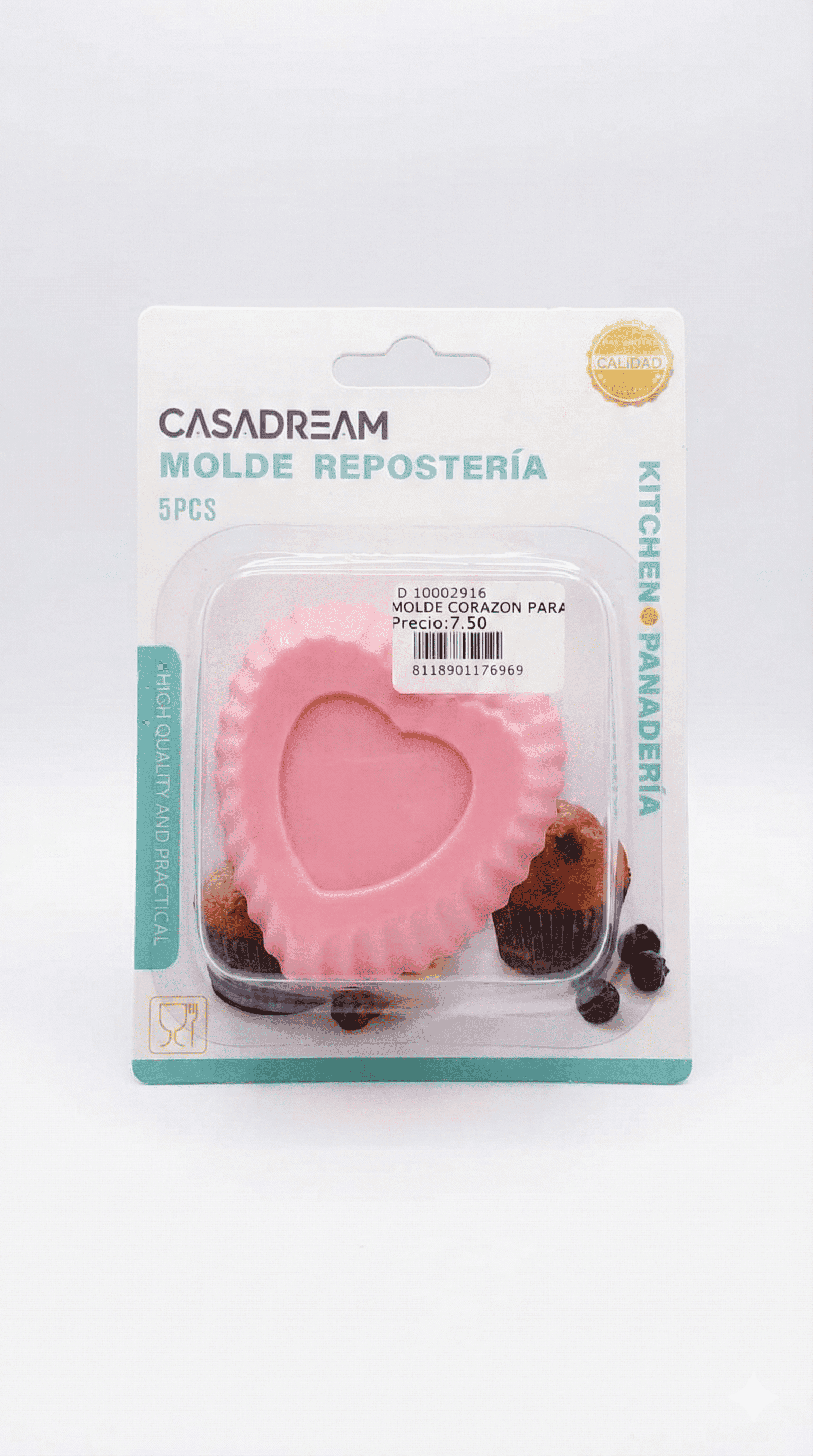 MOLDE CORAZON SILICONA PANADERIA